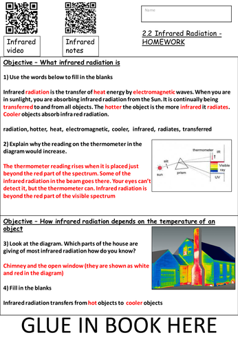 Infrared Radiation Homework