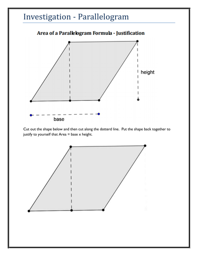 Parallelogram Activity & Worksheet | Teaching Resources