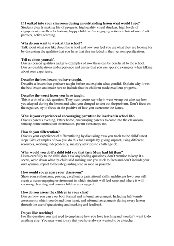 A list of common teacher interview questions and how you should answer ...