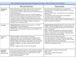 ozymandias and my last duchess comparison essay grade 9