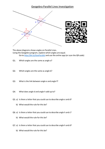 Parallel Lines Investigation | Teaching Resources