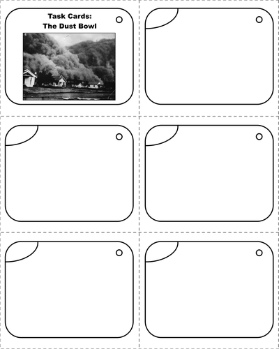 The Dust Bowl Task Cards | Teaching Resources