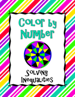 Solving Inequalities Color By Number By Charlotte James615