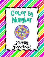 Solving Proportions Color By Number By Charlotte James615 Teaching