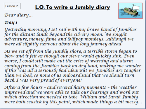 Jumblies Poetry and Diary Writing Lessons | Teaching Resources
