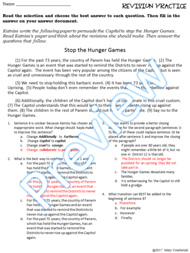 STAAR 7th Grade Writing and Revision Review: Prompts and Passages