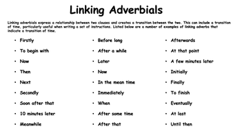 Time adverbials | Teaching Resources