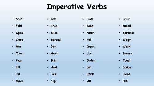 Imperative Verbs