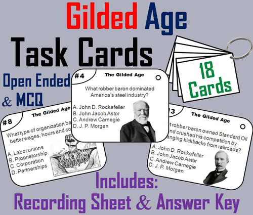 The Gilded Age Task Cards