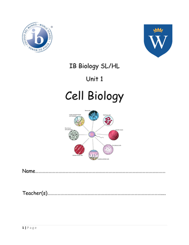 IB Biology Chapter 1 Booklet | Teaching Resources
