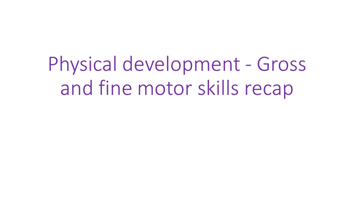 Gross motor skill and fine motor skills | Teaching Resources