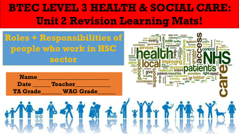 social health care unit level revision btec mats learning