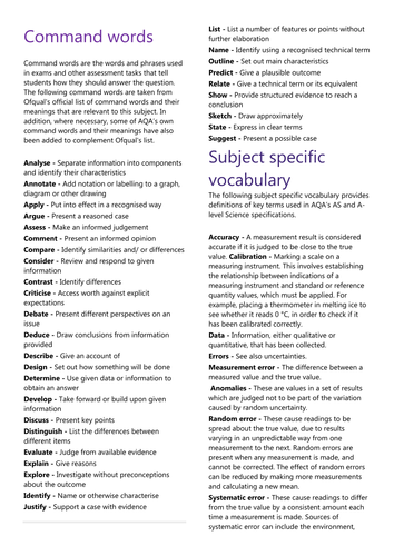 New Aqa A Level Biology Year 1 And 2 Model Answer Notes Topics 1 8