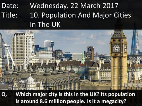 10. Population And Major Cities In The UK