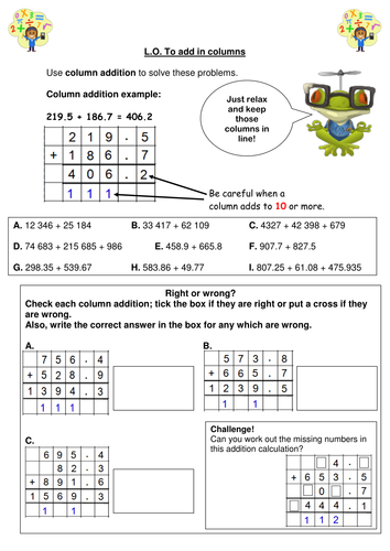 Ks2 maths addition and subtraction worksheets image