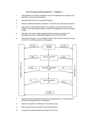 AS Biology Ecology Questions & Answers