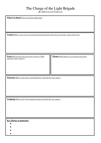 Power and Conflict summary templates | Teaching Resources