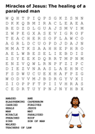 Miracles of Jesus: The healing of a paralysed man Word Search by sfy773 ...