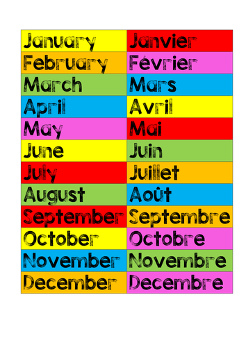 Learn French Months Of The Year 4 Resources In 1 Teaching Resources
