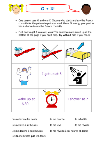 Ma Routine - French Year 7 - 5 Resources. | Teaching Resources
