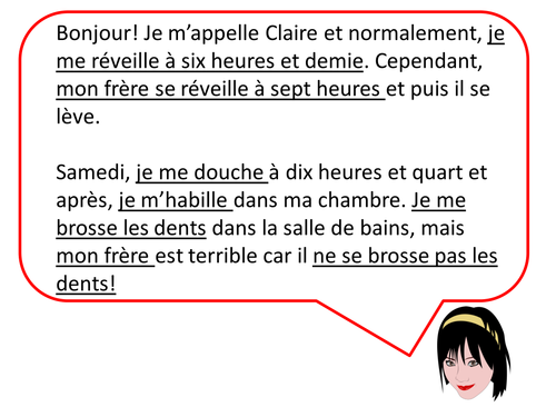 Ma Routine - French Year 7 - 5 Resources. | Teaching Resources