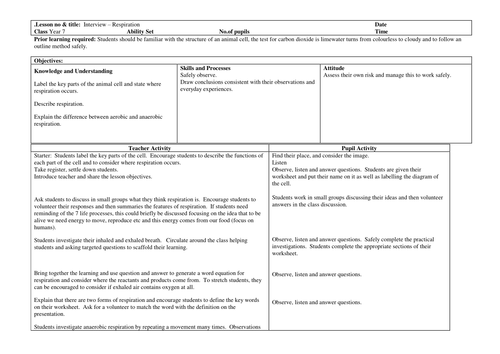 Respiration | Teaching Resources