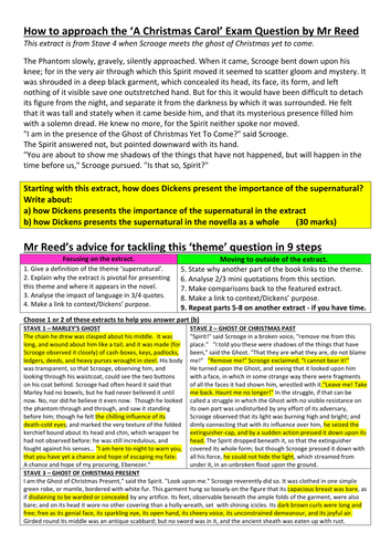 A Christmas Carol. AQA-inspired 9 step guide to structuring responses