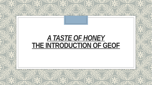 Shelagh Delaney's 'A Taste of Honey' Act 2, Scene 1