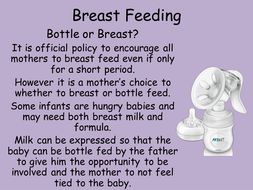 Breast feeding lesson for Child Development | Teaching Resources