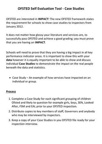 attendance case study for ofsted