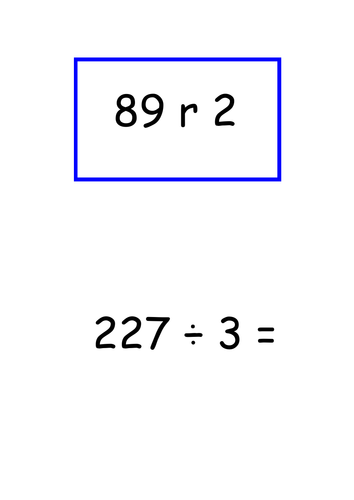 Treasure Hunt 3 digit division with remainders 3, 4 and 6