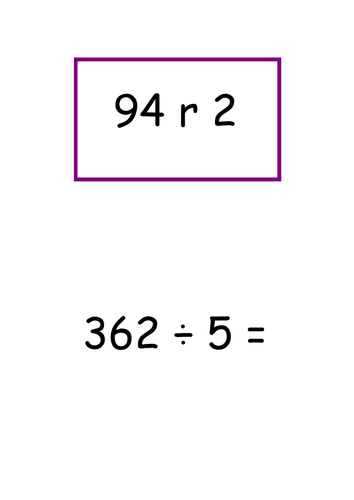 Treasure Hunt 3 digit division with remainders 2, 5 and 10