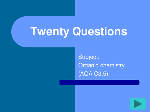 FUN revision resouce for GCSE Triple Chemistry Organic section AQA linked but can be OCR/Edexcel