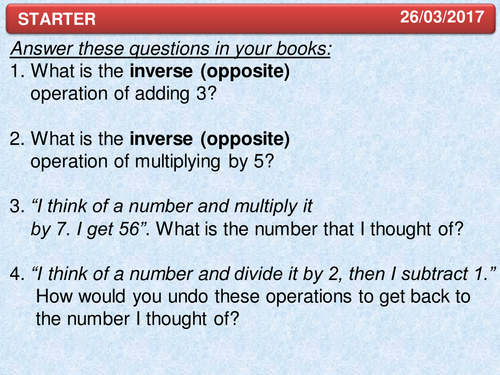 Equations And Formulae Teaching Resources