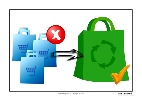 French Protecting the Environment - flashcards and labelled display images