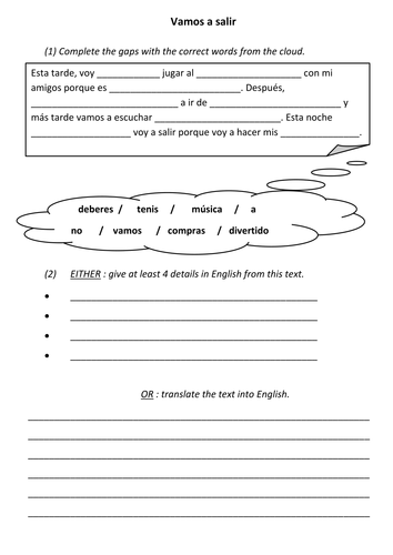 MIRA 2 - Vamos a salir - Year 9, Near Future | Teaching Resources