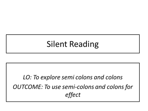 Using semi-colons for effect in creative writing
