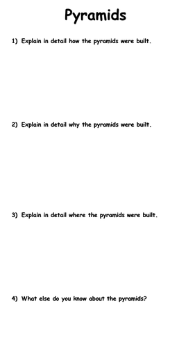 Ancient Egyptian Pyramids | Teaching Resources