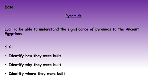 Ancient Egyptian Pyramids | Teaching Resources