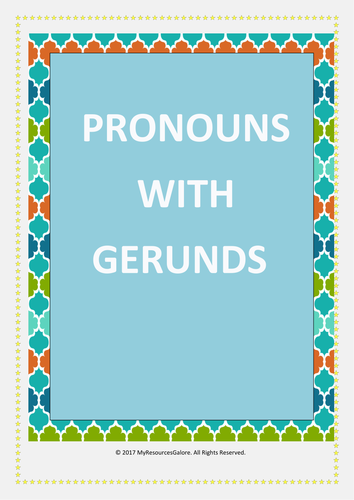 Pronouns with Gerunds
