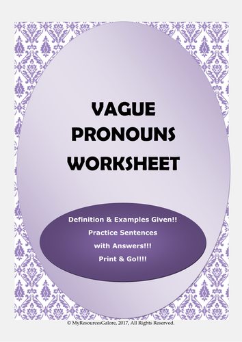 Vague Pronouns