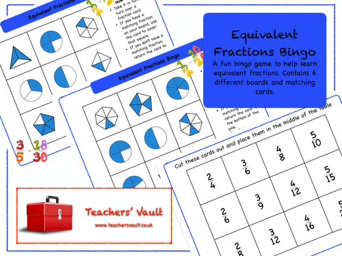 Equivalent Fractions Bingo | Teaching Resources