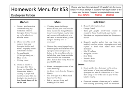 homework ideas ks3