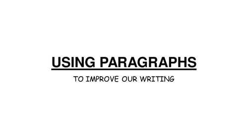 Paragraphing