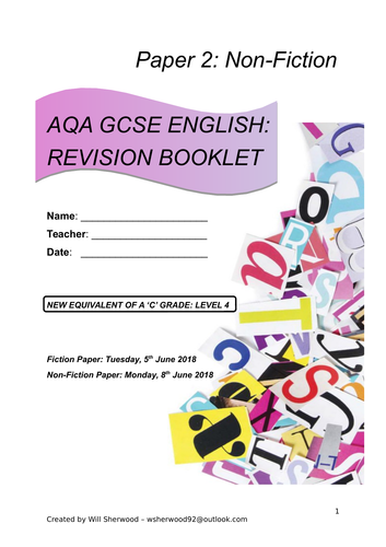 new-aqa-gcse-english-language-complete-paper-2-revision-booklet