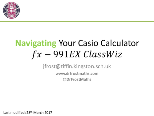 Casio Classwiz FX-991EX Integration Tutorial 