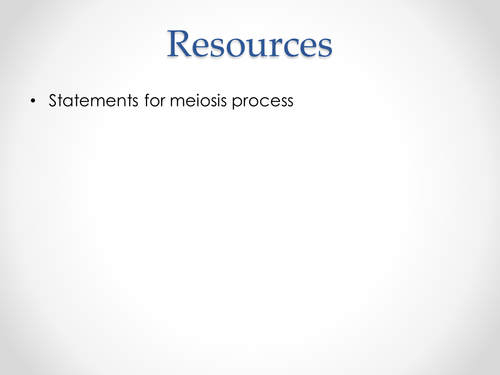 AQA AS & A-level Biology (2016 specification). Section 4 Topic 9: Genetic diversity 2 Meiosis