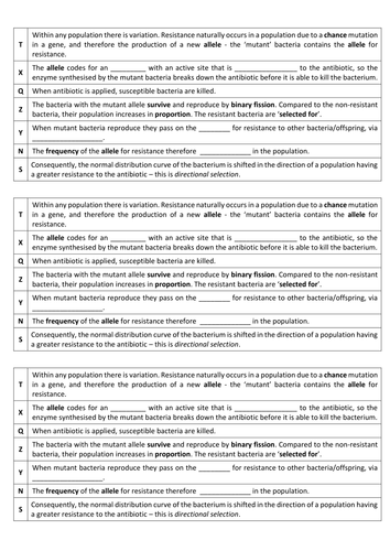 AQA AS & A-level Biology (2016 specification). Section 4 Topic 9: Genetic diversity 4 Selection