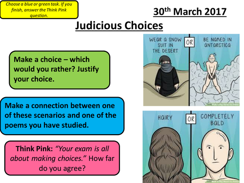 AQA Poetry - Love and Relationships Cluster - Planning and Structuring Responses