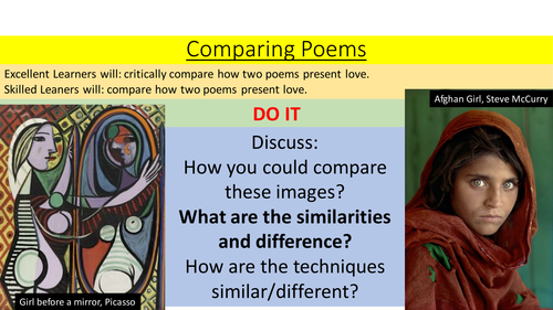 Comparing Poems - OCR Love and Relationships